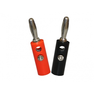 Par Plug Borne Banana Macho Preto e Vermelho 4mm Pino Conector em Oferta na Shopee