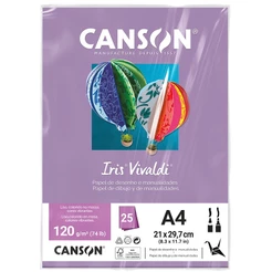Papel Color Vivaldi A4 120g Lilás com 25 folhas Canson