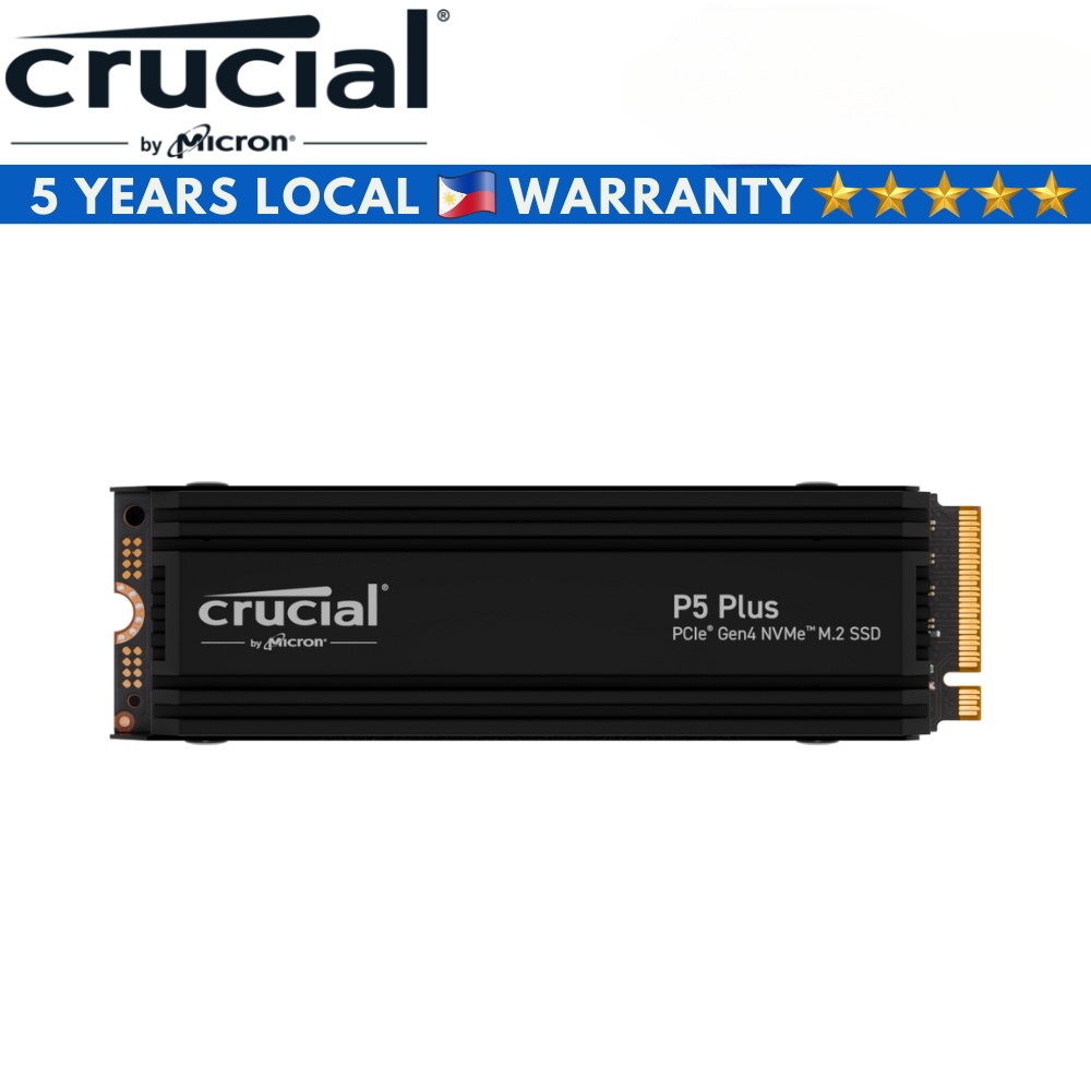 Crucial P5 Plus 4TB/2TB M.2 2280 PCIe Gen4 NVMe SSD interno com dissipador de calor 1TB/500GB