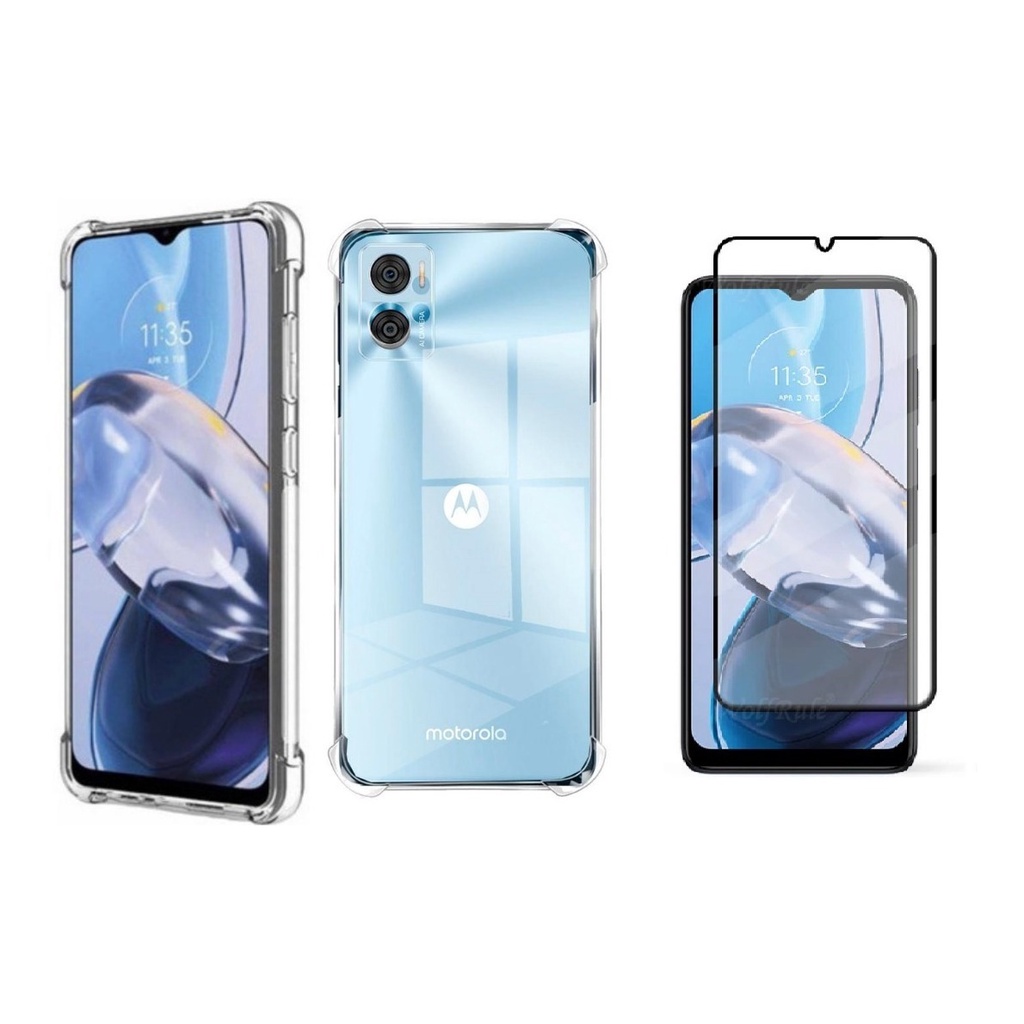 Capa Case Capinha Anti Impacto Para Moto E22 + Película 3D Vidro Temperado em Oferta na Shopee