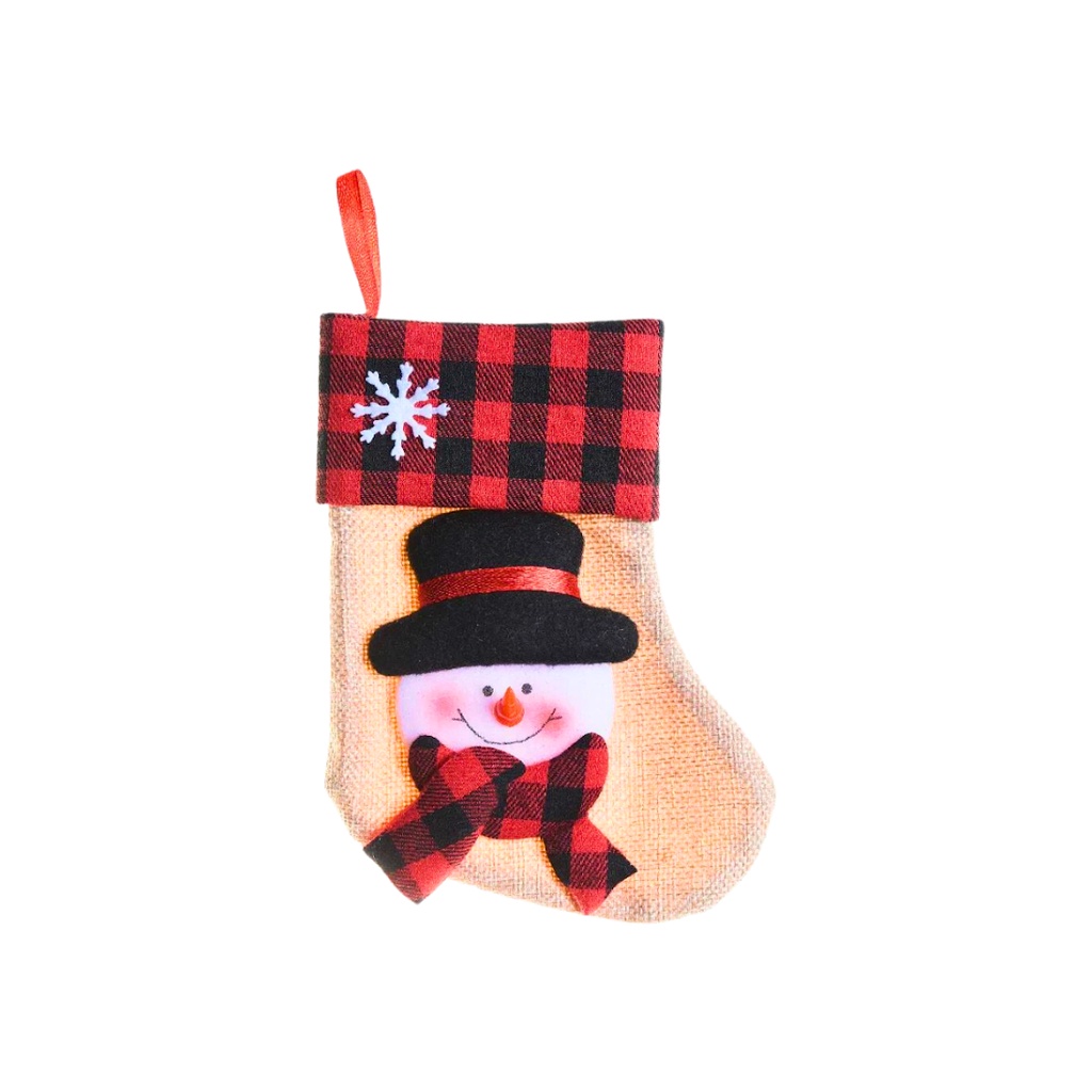 Decoração Natalina Pendente Enfeite Natalino Bota Pendente Porta Presente Boneco De Neve