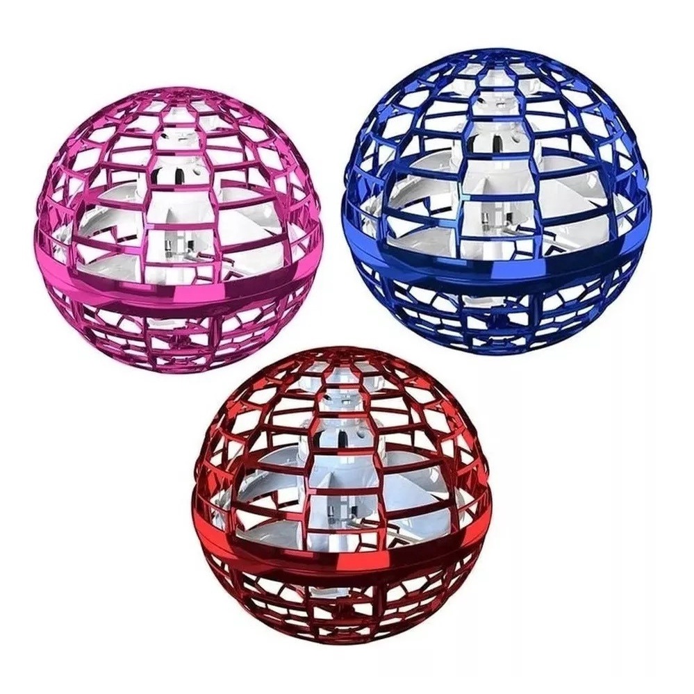 Bola spinner drone voador recarregável com LED controle remoto boomerang 360° carregamento via USB