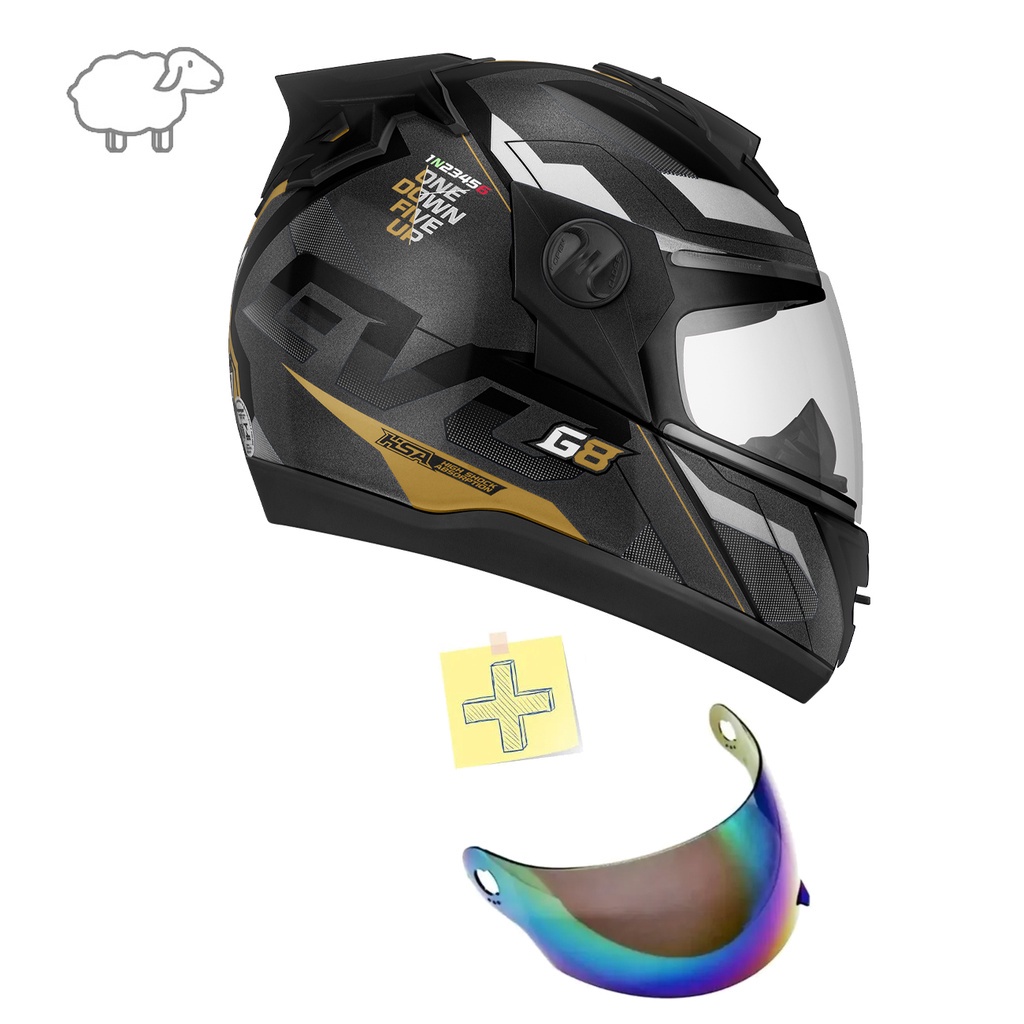 Capacete Moto Fechado Pro Tork G8 Evo 788 Com Viseira Cristal Mais Viseira Camaleão Resistente