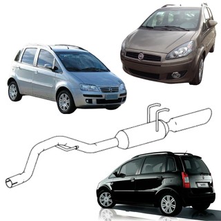 Escapamento Abafador Esportivo Fiat Idea Ideia 1.4 de 2006 até 2017 em Oferta na Shopee
