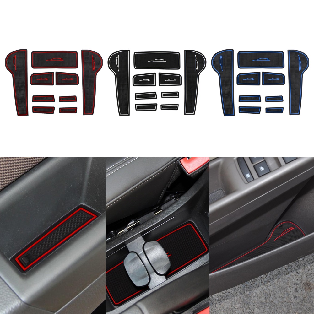 9Pcs Tapetes De Silicone Para Carros Com Ranhuras Portas Chevrolet Cruze Sedan Hatchback 2009-2015 Acessórios