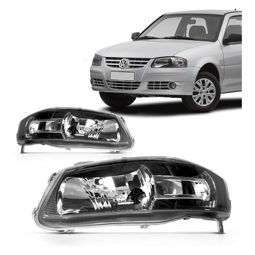 FAROL GOL 2005 G4 MASCARA NEGRA POWER LADO DIREITO em Oferta na Shopee