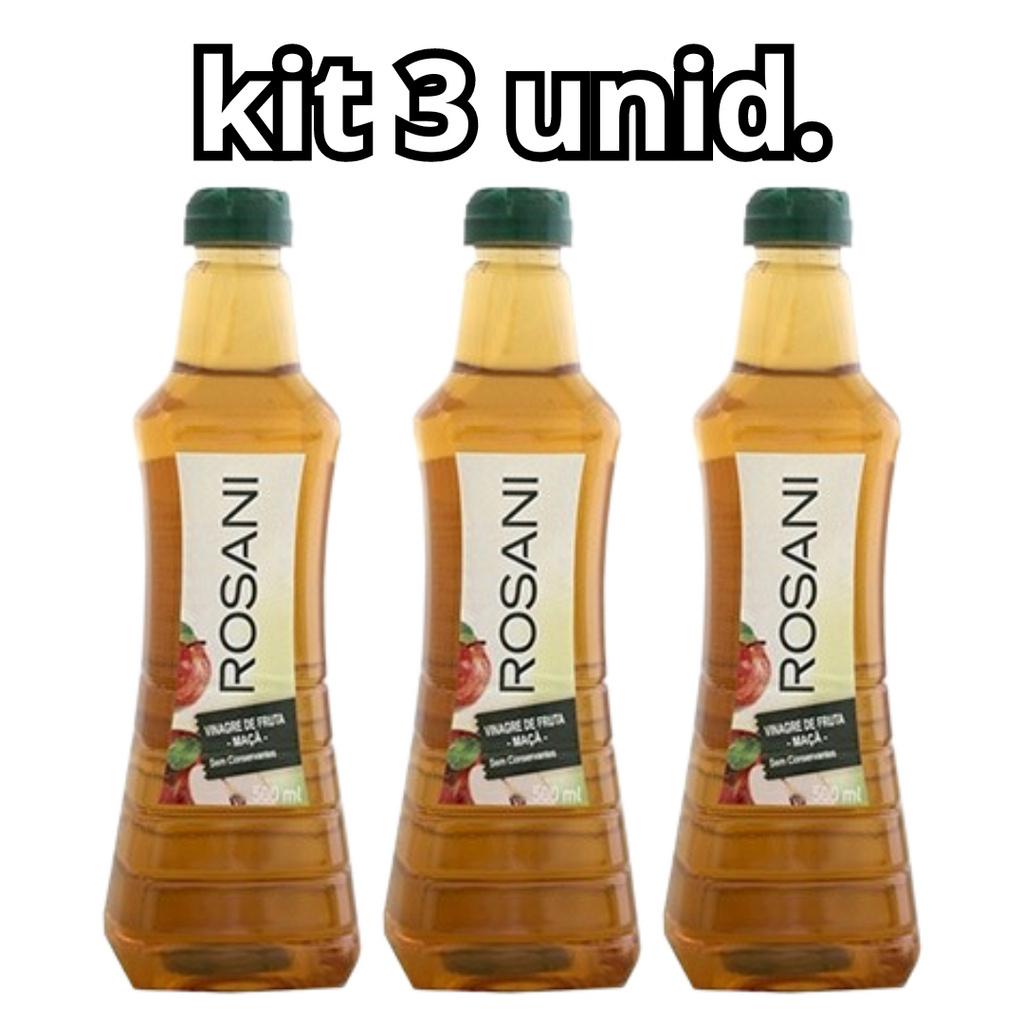 KIT 3 unid Vinagre de Maçã 500ml - Rosani