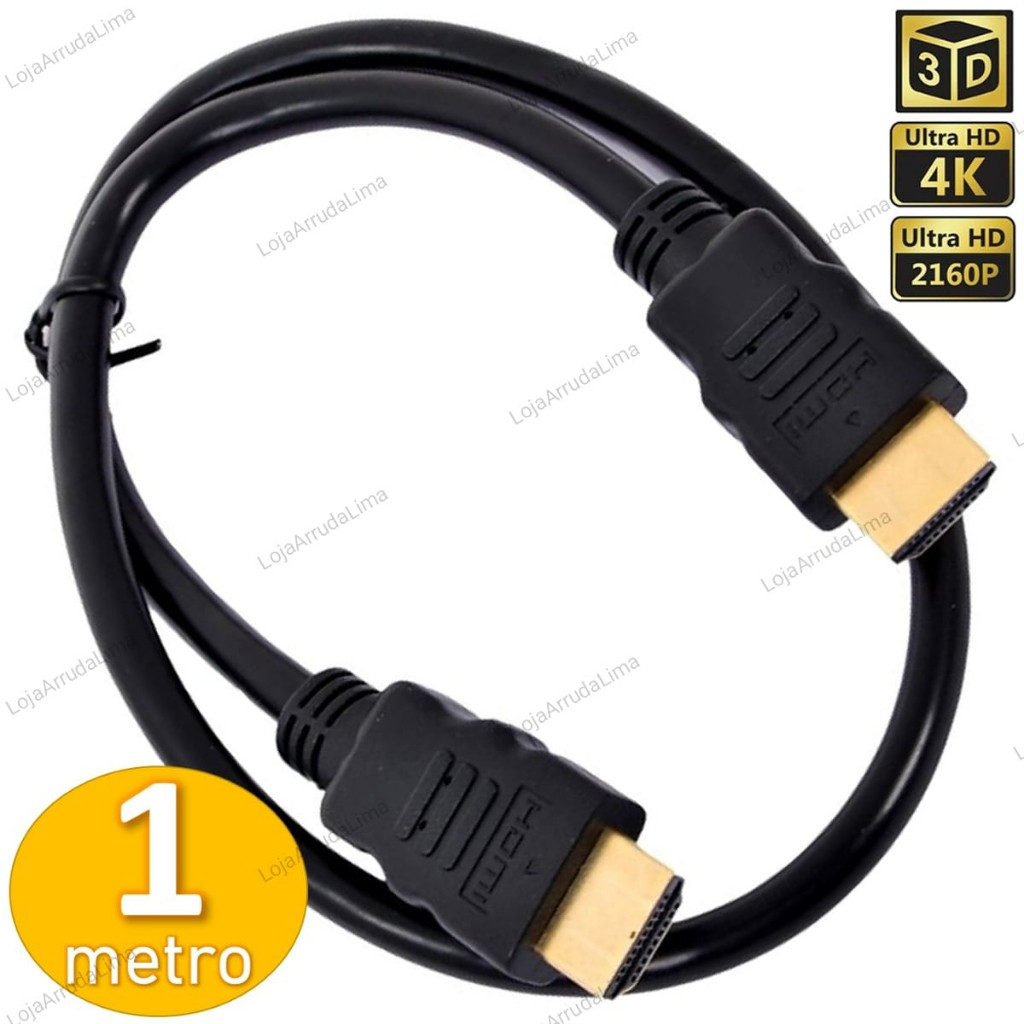 Cabo Hdmi 1 Metro 4k 3d Full Hd Para Tv Monitor Pc 1080p