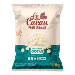 Gotas de Chocolate Fracionado Branco 1,01kg - Le Cacau