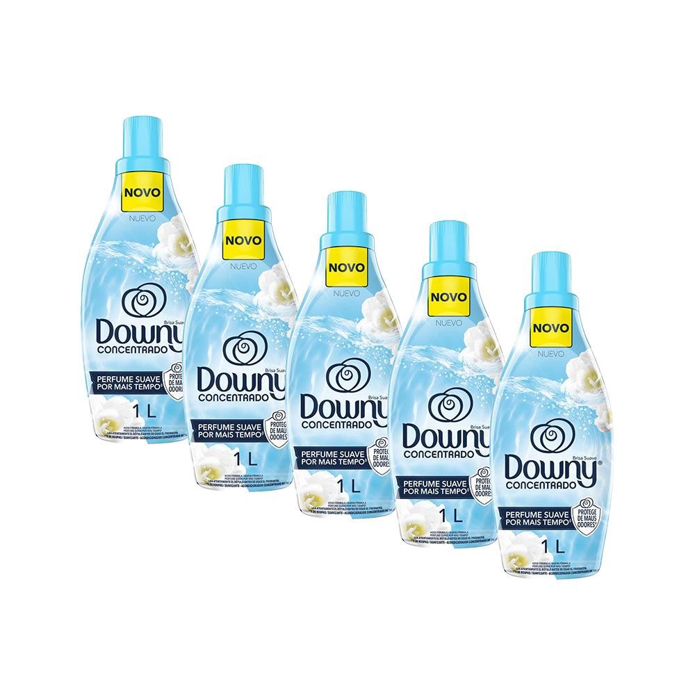 Kit 5 Amaciante Concentrado Downy Brisa Suave 1L