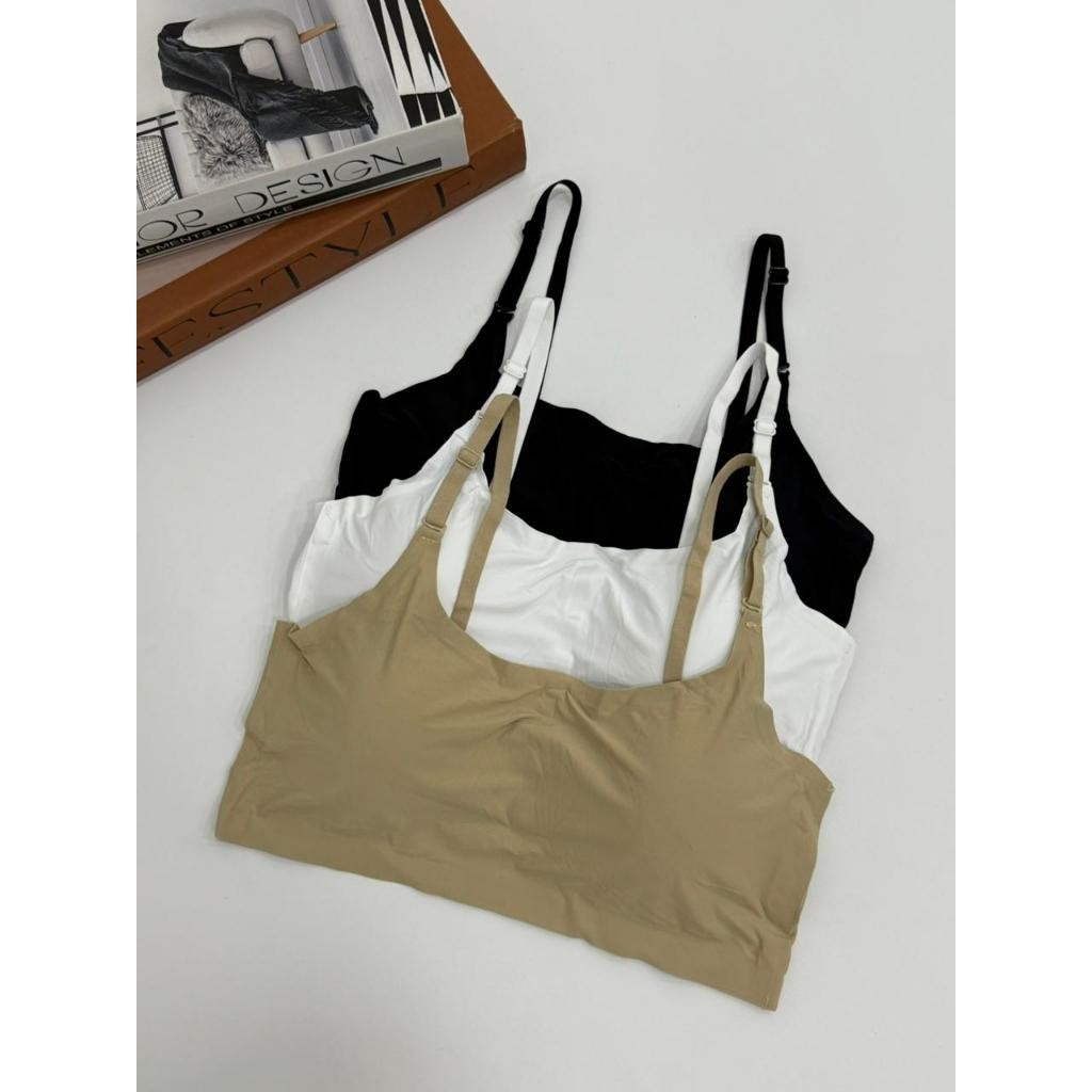 Sutiã Sem Custura Com Regulagem Bojo Confortável Poliamida Top em Oferta na Shopee