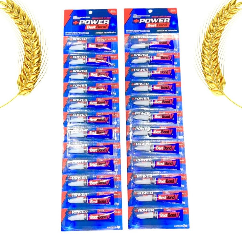 Kit 12/24/36 Cola Super Bonder 1 Cartela em Oferta na Shopee