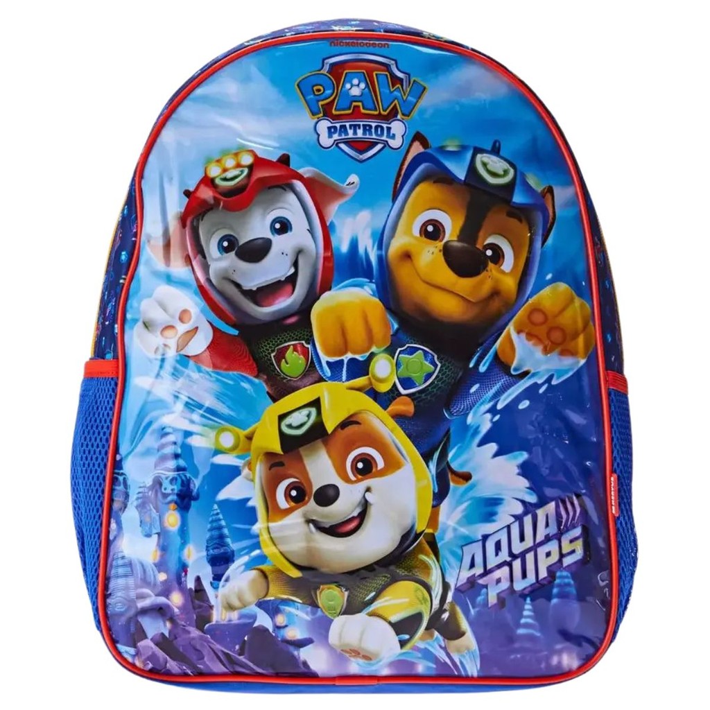 Mochila Costas Patrulha Canina Escolar Aqua Pups Infantil Xeryus