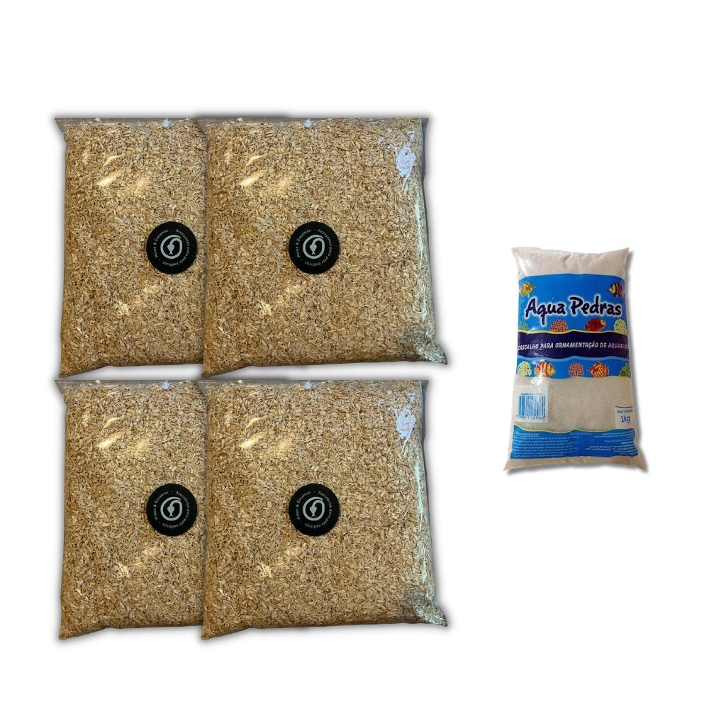 Substrato Aspen 16l + Areia De Quartzo Nº00 para Répteis e Roedores