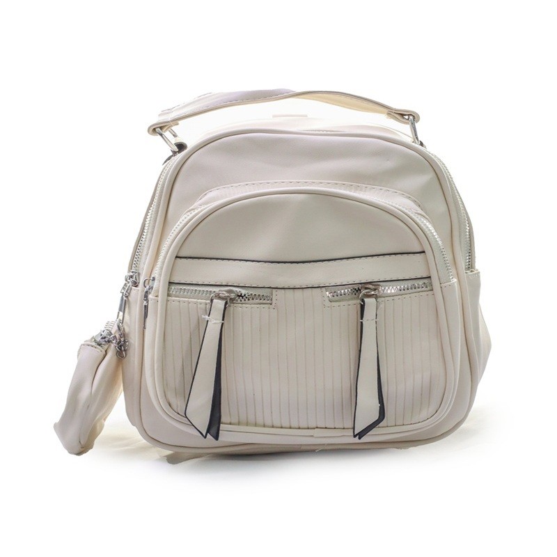 Mochila Feminina Pequena Couro Moderna com Porta Nécessaire