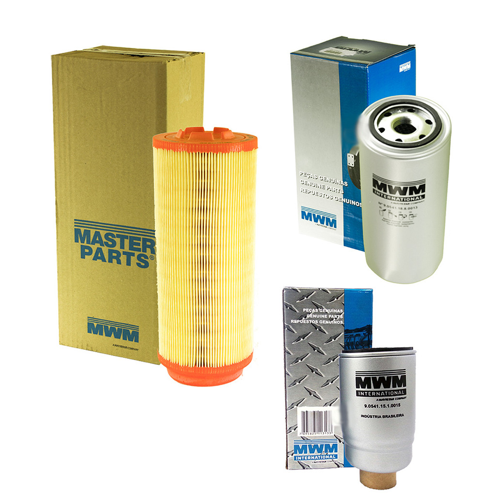 Kit Filtro Ar Combustível Lubrificante Silverado Mwm 2000/..