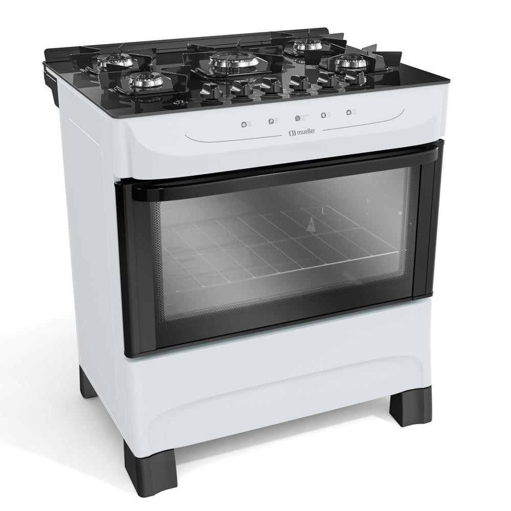 Fogão Mueller 5 Bocas Mesa de Vidro e Acendimento Automático MFV5BB · foto 2