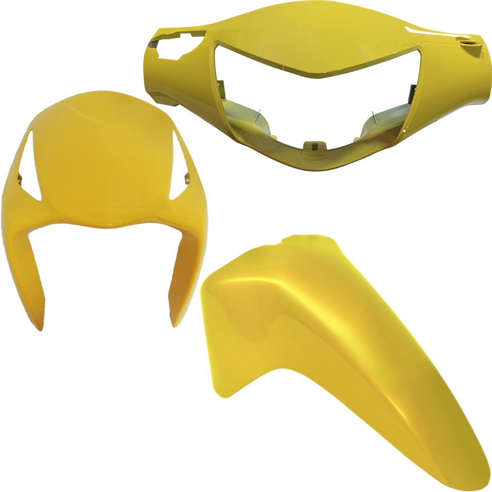 KIT CARENAGEM FRONTAL BIZ 125+ 2006 A 2010 COM FREIO A DISCO BICO FRONT, PARALAMA E CARENAG DO FAROL