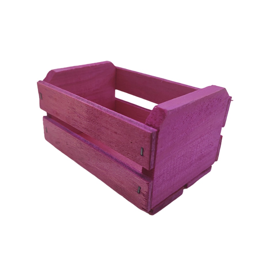 Caixote de Madeira Pink 11,5x8x6,5cm - 1 unidade - Rizzo