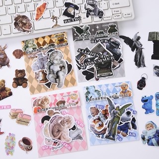 30 Pcs Adesivos Retro Estilo Americano Pacote De Decorativos De Material Decorativo De Bricolagem