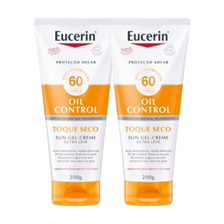 Kit 2 Eucerin Sun Toque Seco FPS 60 Protetor Solar Gel-Creme 200ml