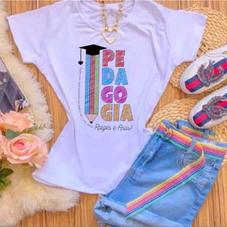 Blusa T-shirt camiseta Profissão PEDAGOGIA LÁPIS