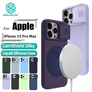 Nillkin Magnetic CamShield Capa Magnética Silky Para iPhone 15 Pro Max Câmera Deslizante De Silicone Líquido À Prova De Choque em Oferta na Shopee