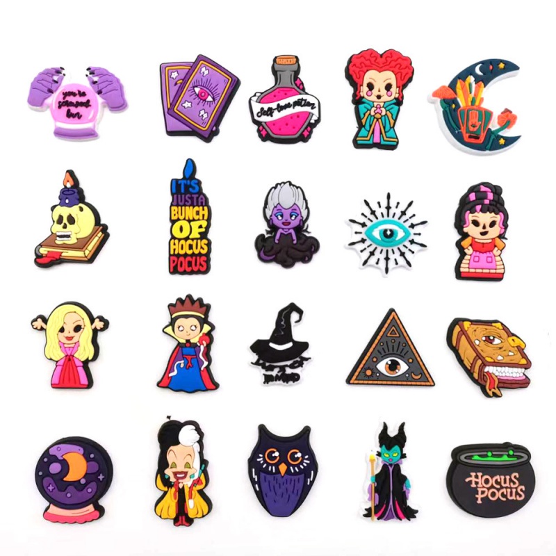 Encantos de sapatos de decorações de Bruxa acessórios de PVC com botão e sandálias pinos de pingente com presentes