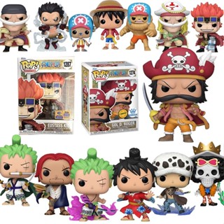 Figura De Ação Funko PoP One Piece Luffy Zoro Trafalgar Lei Brook Chopper Shanks Eustass Kid Gol D Roger Modelo Brinquedos Infantis Presentes