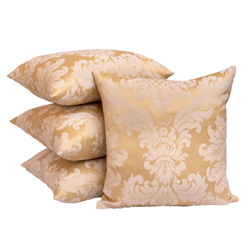 Kit Com 04 Capas Para Almofadas Decorativas Ideal Para Decoração de Quarto e Sala Floral e Liso com Zíper