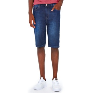Bermuda Masculina Jeans Básica Estonado Polo Wear Jeans Escuro
