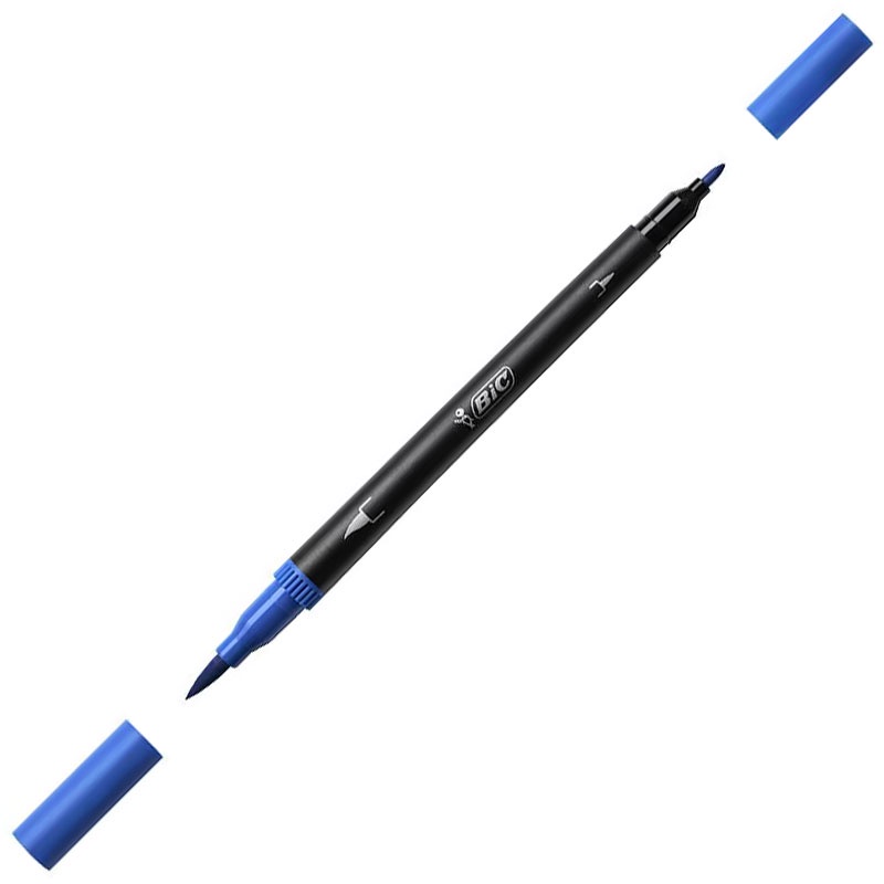 Caneta hidrográfica Dual Tip Intensity Azul Bic em Oferta na Shopee