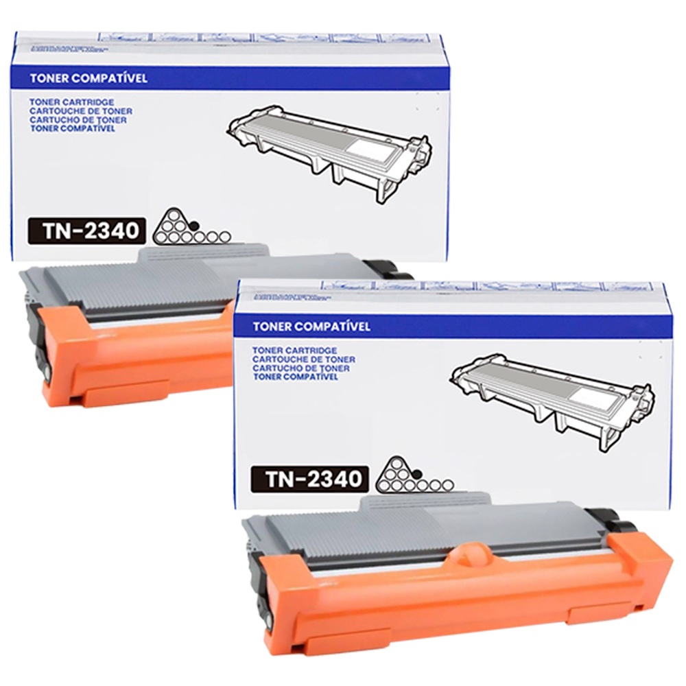 Kit 02 Toner TN2340 compatível para impressora Brother