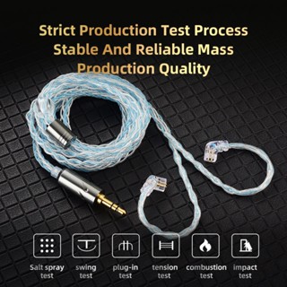 QKZ T1 Cabo De Fone De Ouvido 0,75mm 2 Pinos Revestido A Prata Versão Melhorada 3,5mm Fones Com Fio Para KZ ZSN pro EDX TRN CCA ZS10
