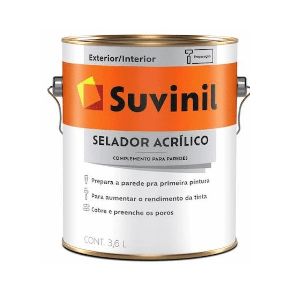 Selador Para Paredes Acrílica Premium Suvinil 3,6l - Home & Living