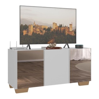 Rack TV até 32 Polegadas com Espelhos 3 Portas Multimóveis MP1079 em Oferta na Shopee