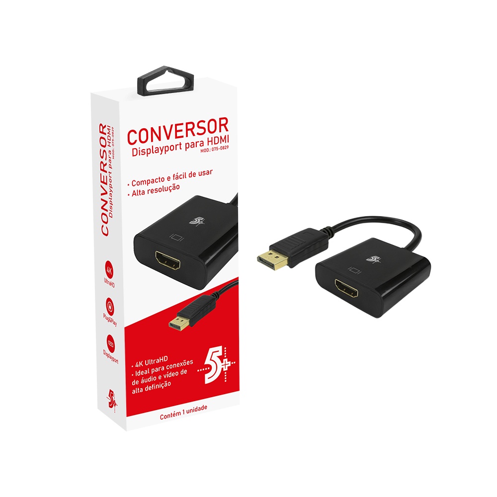 Adaptador Conversor Displayport Macho Para Hdmi Fêmea