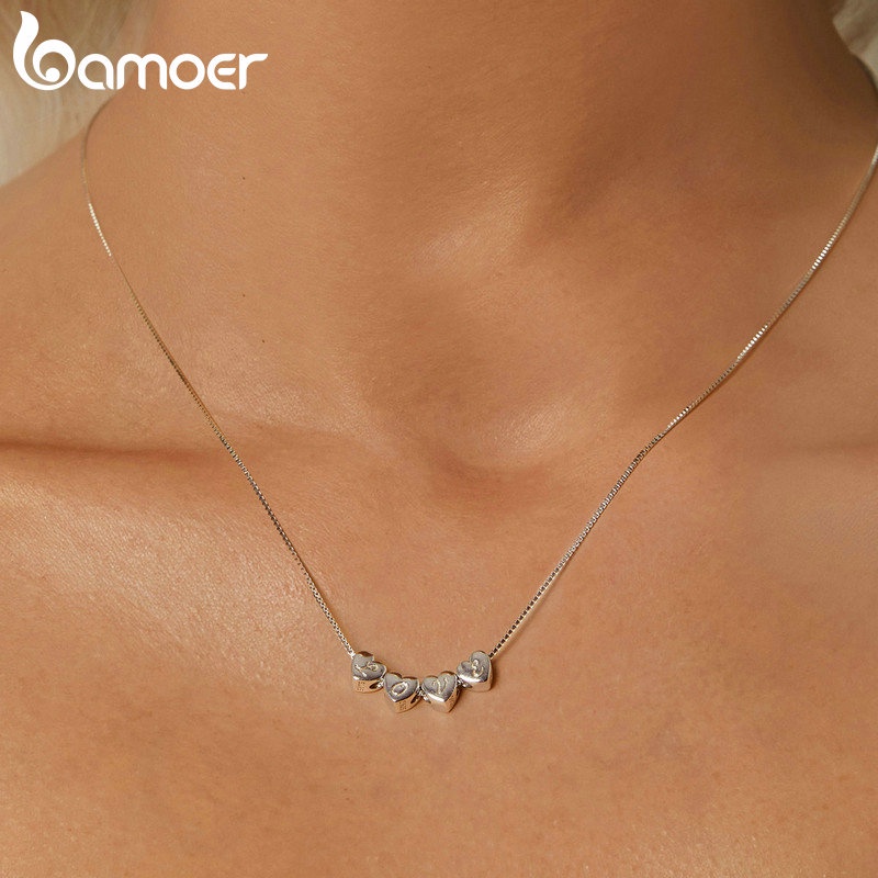 Bamoer 925 Sterling Sliver Jewelry Set Colar E Brincos Anel Guardião Do Amor Coleção De Contas De Charme Presentes Para Mulheres · foto 2