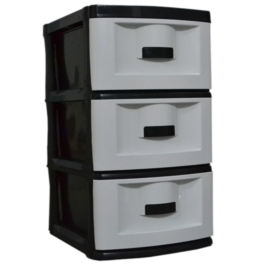 Gaveteiro 3 Gavetas Com Rodízio Organizador Multiuso 70x44x39cm Grande Gavetão em Oferta na Shopee