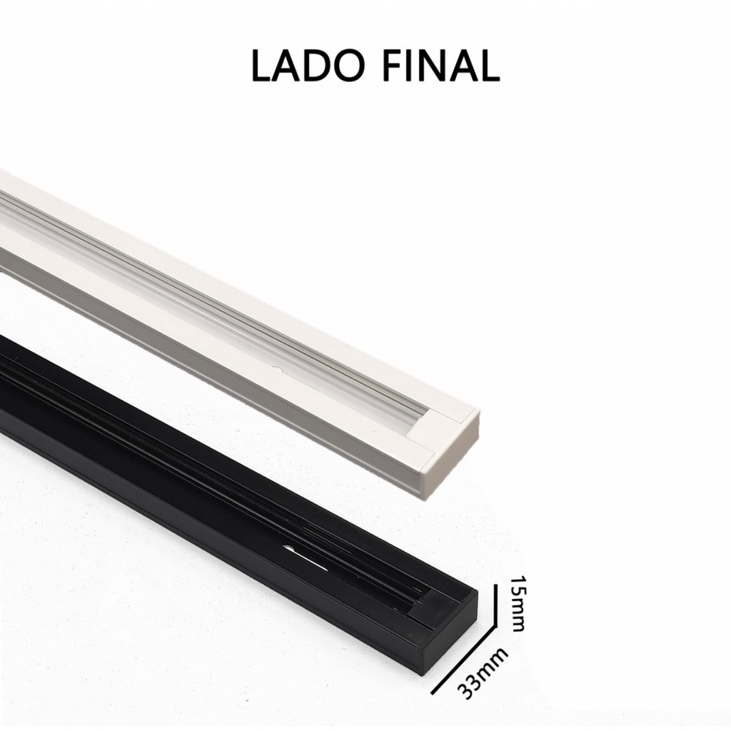 Trilho Eletrificado De 1m Preto Ou Branco LED FACTORY