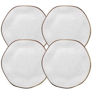 Kit 4 Pratos Porcelana Fundo Rustico Ryo Maresia Decorado 22,5cm P/ Sopa Caldo Oxford em Oferta na Shopee