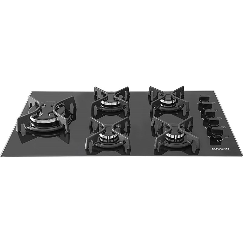 COOKTOP VIDRO PRETO 5 QUEIMADORES FG5535FVP em Oferta na Shopee