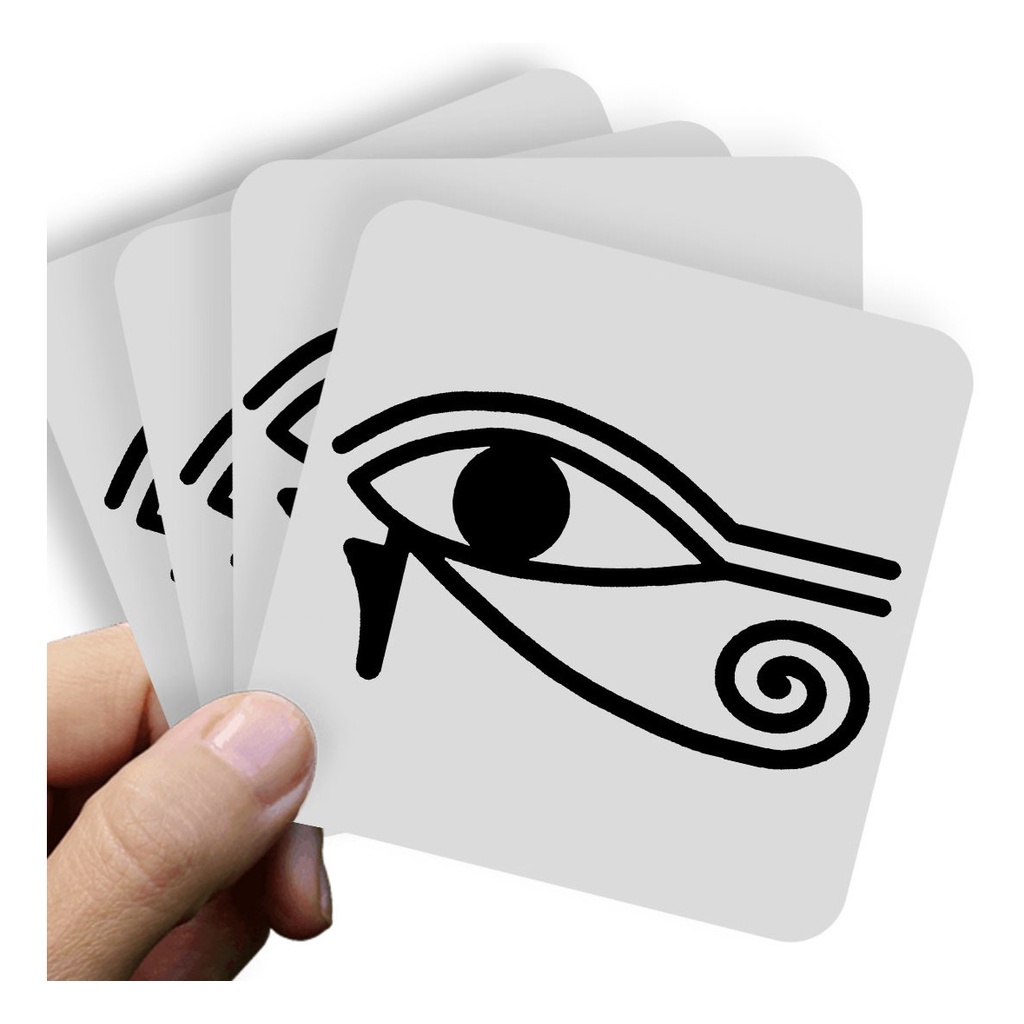 Adesivo Kit C/4 - 10x6cm - Olho De Hórus Eye Of Horus Egito