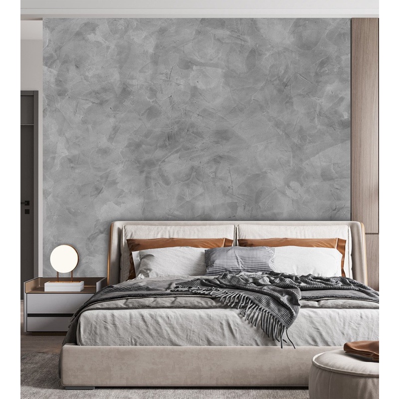 Papel de Parede 5x0.45cm Cimento Queimado Adesivo Premium Sala Quarto