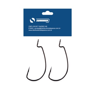 Anzol OffSet 6/0 Black Para Pesca Isca Soft Cart. 2pç Summer em Oferta na Shopee