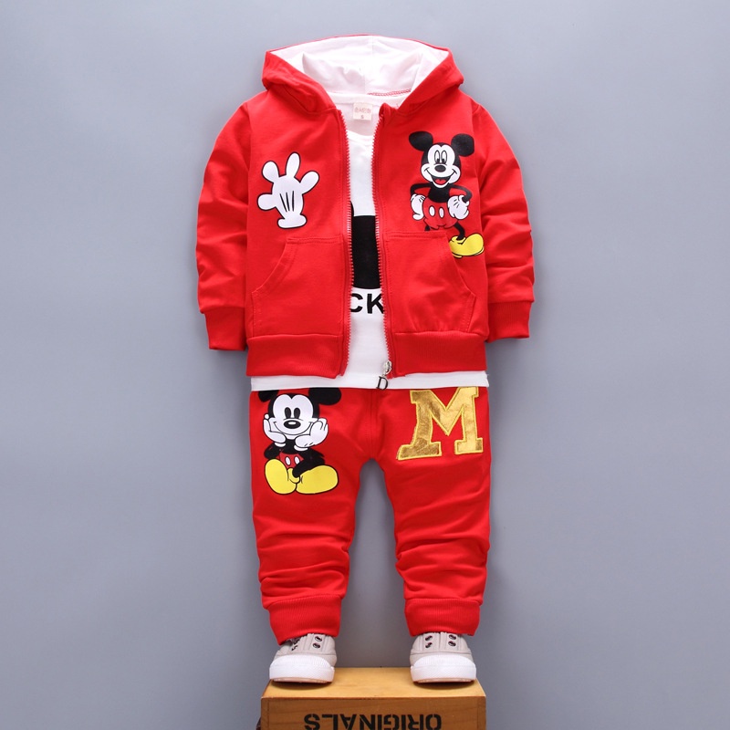 Menino Outono de Três Peças Roupas Casuais Roupas Infantis Primavera e Outono Bebê Menino Terno de Manga Comprida