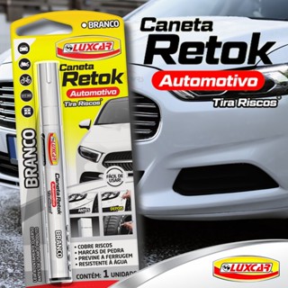 Caneta Retok Branca Tira Riscos e faz Reparos de Pinturas de Carros e Móveis Luxcar