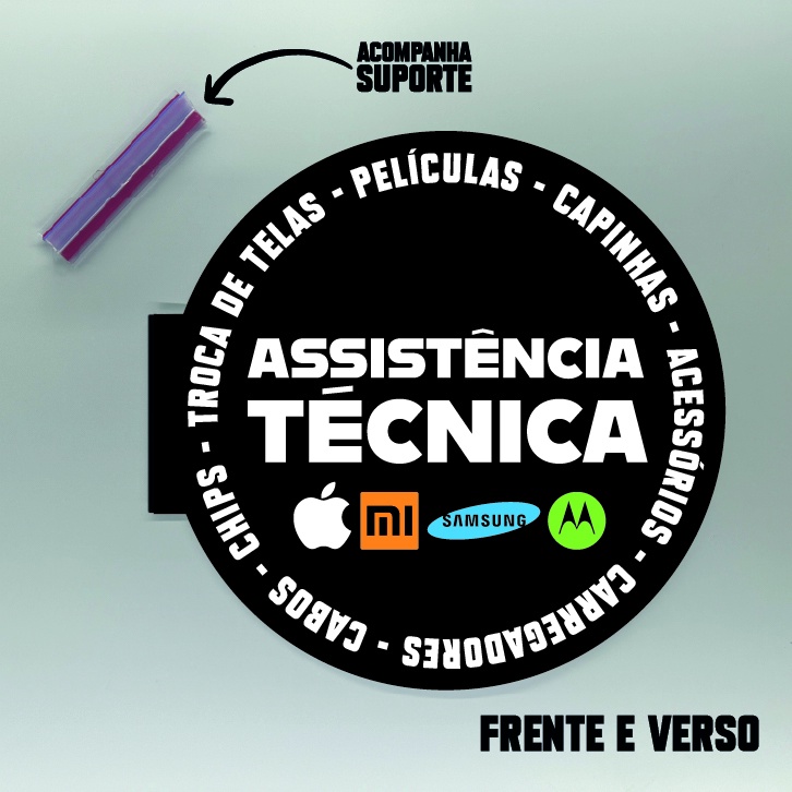 Placa Dupla Face Uso Externo - Assistência Técnica Celular em Oferta na Shopee