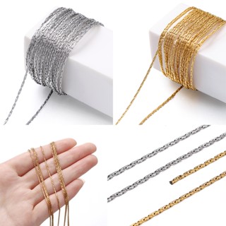 St. kunkka 2m 0.4mm Corrente Redonda de Aço Inoxidável Não-Alérgica de Alta Qualidade Pode ser Usada para Jóias de Bricolagem Pulseira de Colar