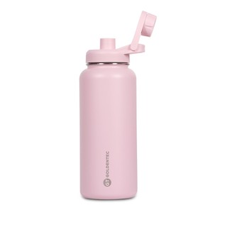Garrafa Térmica Inox Goldentec 1000ml para bebidas quentes ou frias com tampa e bico - Rosa Claro em Oferta na Shopee